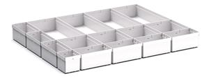 16 Compartment Box Kit 100+mm High x 800W x650D drawer Bott100% extension Drawer units 800 x 650 for Labs and Test facilities 47/43020768 Cubio Plastic Box Kit EKK 86100 16 Comp.jpg